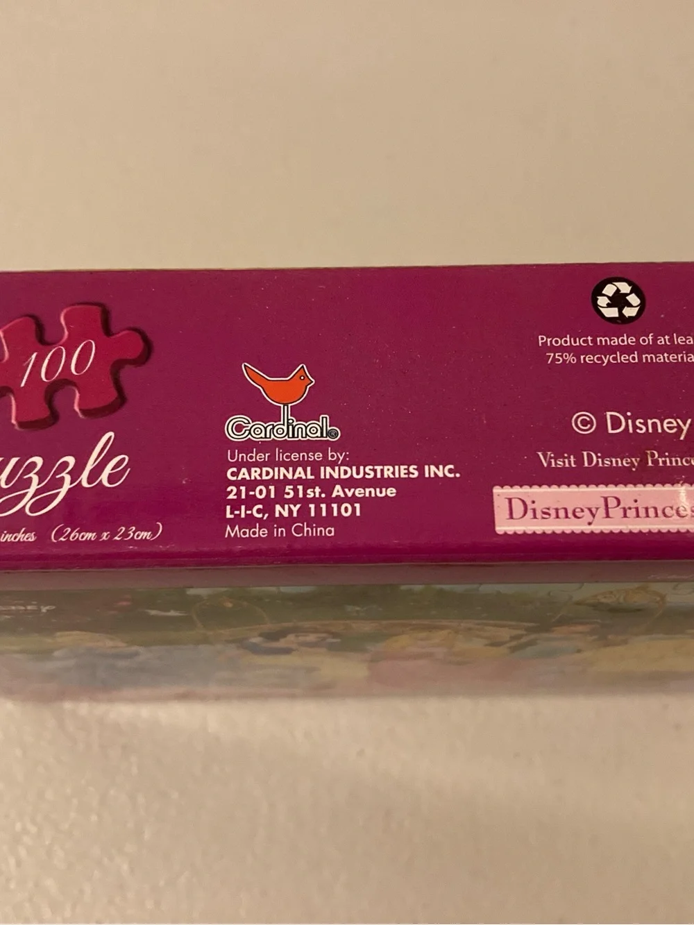 Cardinal Disney Princess 100-Piece Puzzle Disney Franchise 10.375 x 9.125